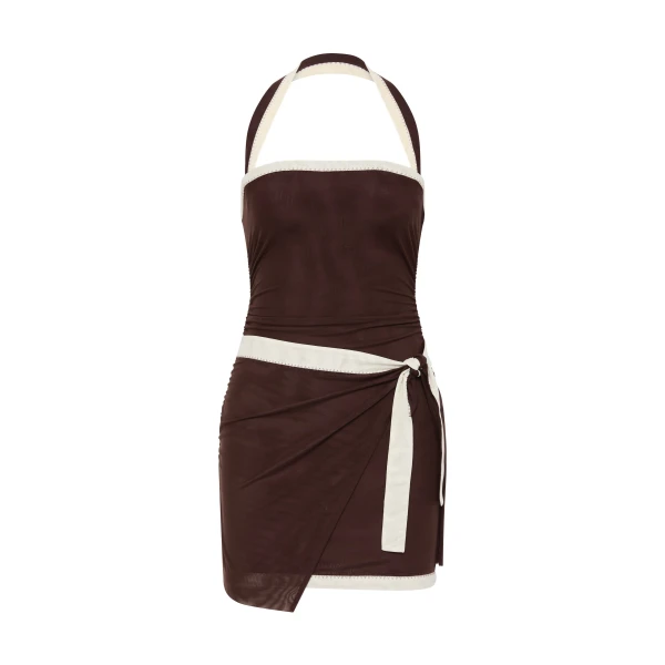 Jacques Mini Dress in Chocolate