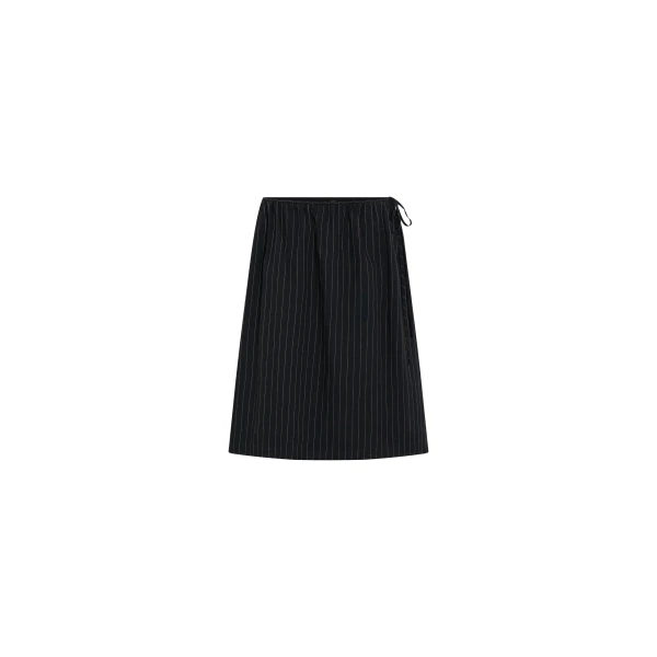 June Midi Skirt in Pinstripe
