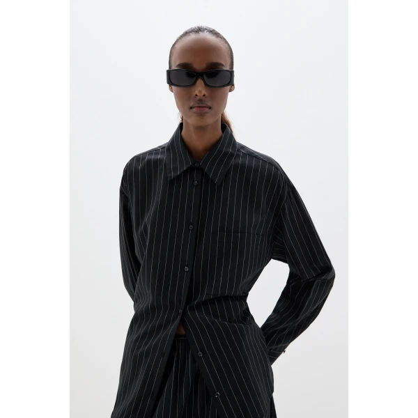 SIR the Label June Relaxed Shirt in Pinstripe | Shirts | Luxury Shoes 