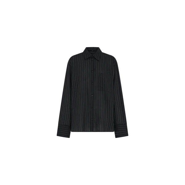June Relaxed Shirt in Pinstripe