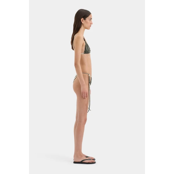 SIR the Label Leilana String Brief in Garden Stripe | Bikini | Luxury Shoes 