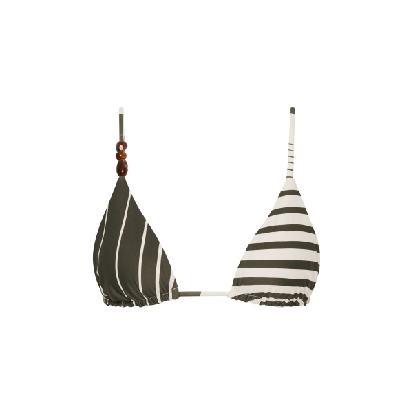 SIR the Label Leilana String Triangle Top in Garden Stripe | Bikini | Luxury Shoes 