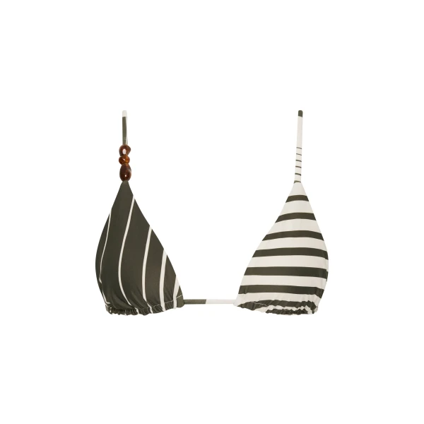 SIR the Label Leilana String Triangle Top in Garden Stripe | Bikini | Luxury Shoes 