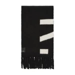 SIR the Label Lennox Knit Scarf in Black Ivory | Scarves | Luxury Shoes 