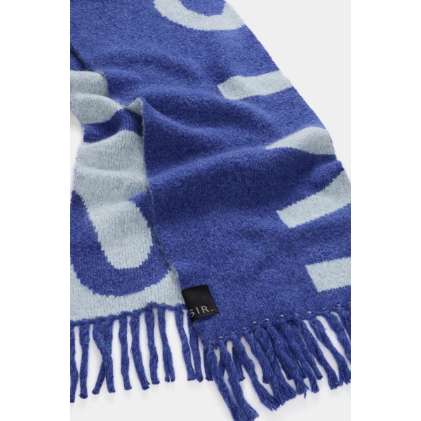 SIR the Label Lennox Knit Scarf in Blue Ice | Scarves | Luxury Shoes 