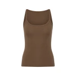 SIR the Label Liana Scoop Tank in Chocolate | Sleeveless | Luxury Shoes 