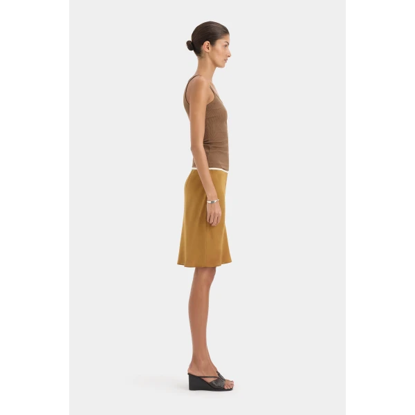 SIR the Label Liana Scoop Tank in Chocolate | Sleeveless | Luxury Shoes 