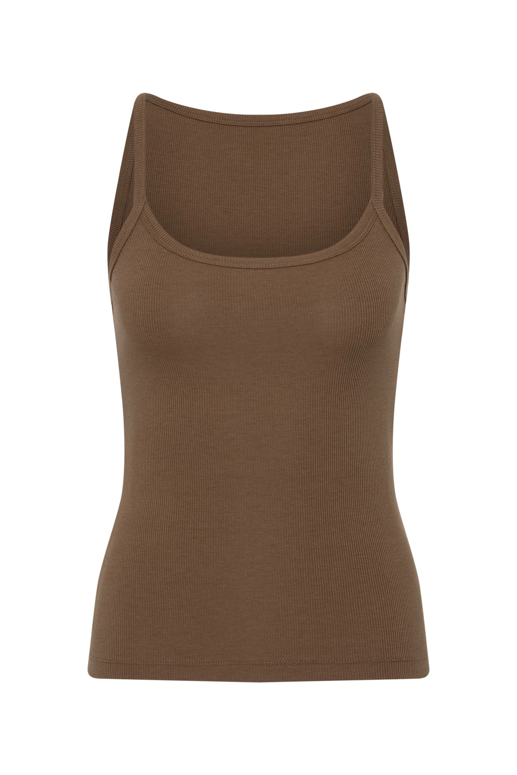 SIR the Label Liana Scoop Tank in Chocolate SIR the Label Liana Scoop Tank in Chocolate | Sleeveless | Luxury Shoes