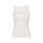 SIR the Label Liana Scoop Tank in White | Sleeveless | Luxury Shoes 