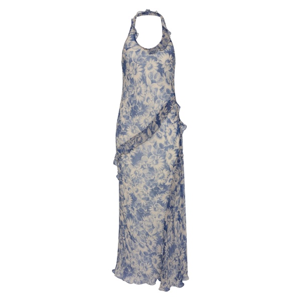 SIR the Label Lilia Halter Maxi Dress in Daisy Meadow | Maxi Dresses | Luxury Shoes 