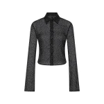 SIR the Label Lisander Shirt in Polka Dot Nero | Shirts | Luxury Shoes 
