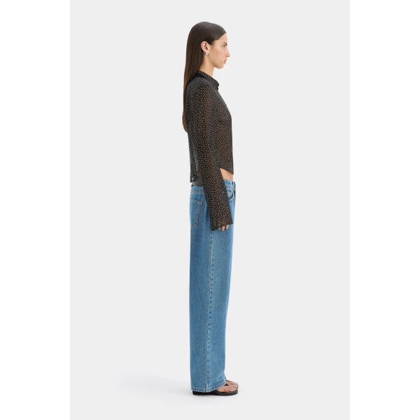 SIR the Label Lisander Shirt in Polka Dot Nero | Shirts | Luxury Shoes 