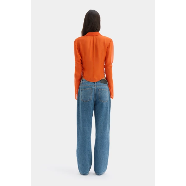 SIR the Label Lisander Shirt in Tangerine | Shirts | Luxury Shoes 