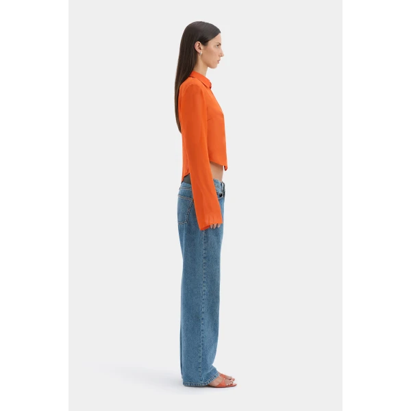 SIR the Label Lisander Shirt in Tangerine | Shirts | Luxury Shoes 