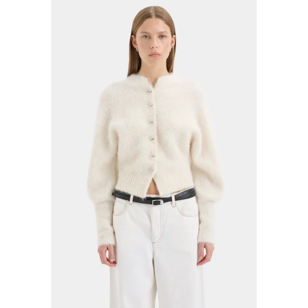 SIR the Label Lise Cardigan in Ivory | Cardigan | Luxury Shoes 