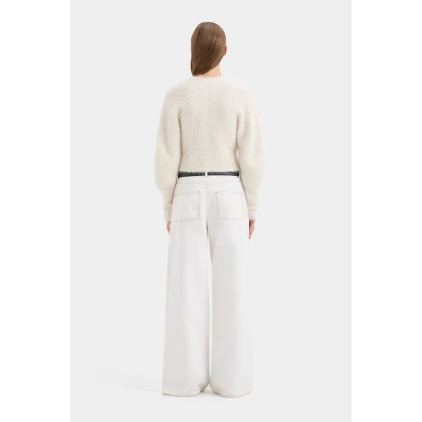 SIR the Label Lise Cardigan in Ivory | Cardigan | Luxury Shoes 