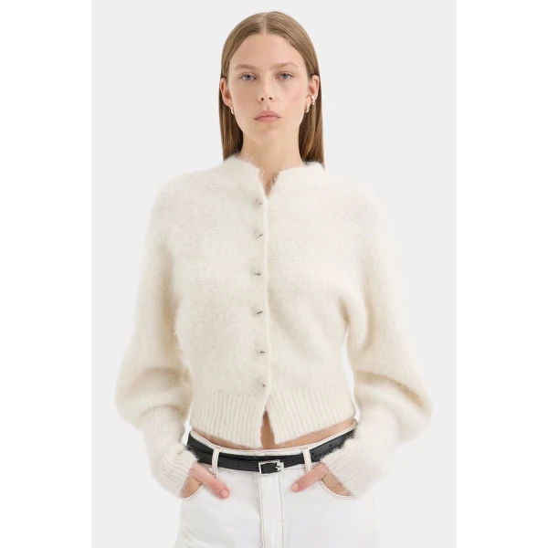 SIR the Label Lise Cardigan in Ivory | Cardigan | Luxury Shoes 