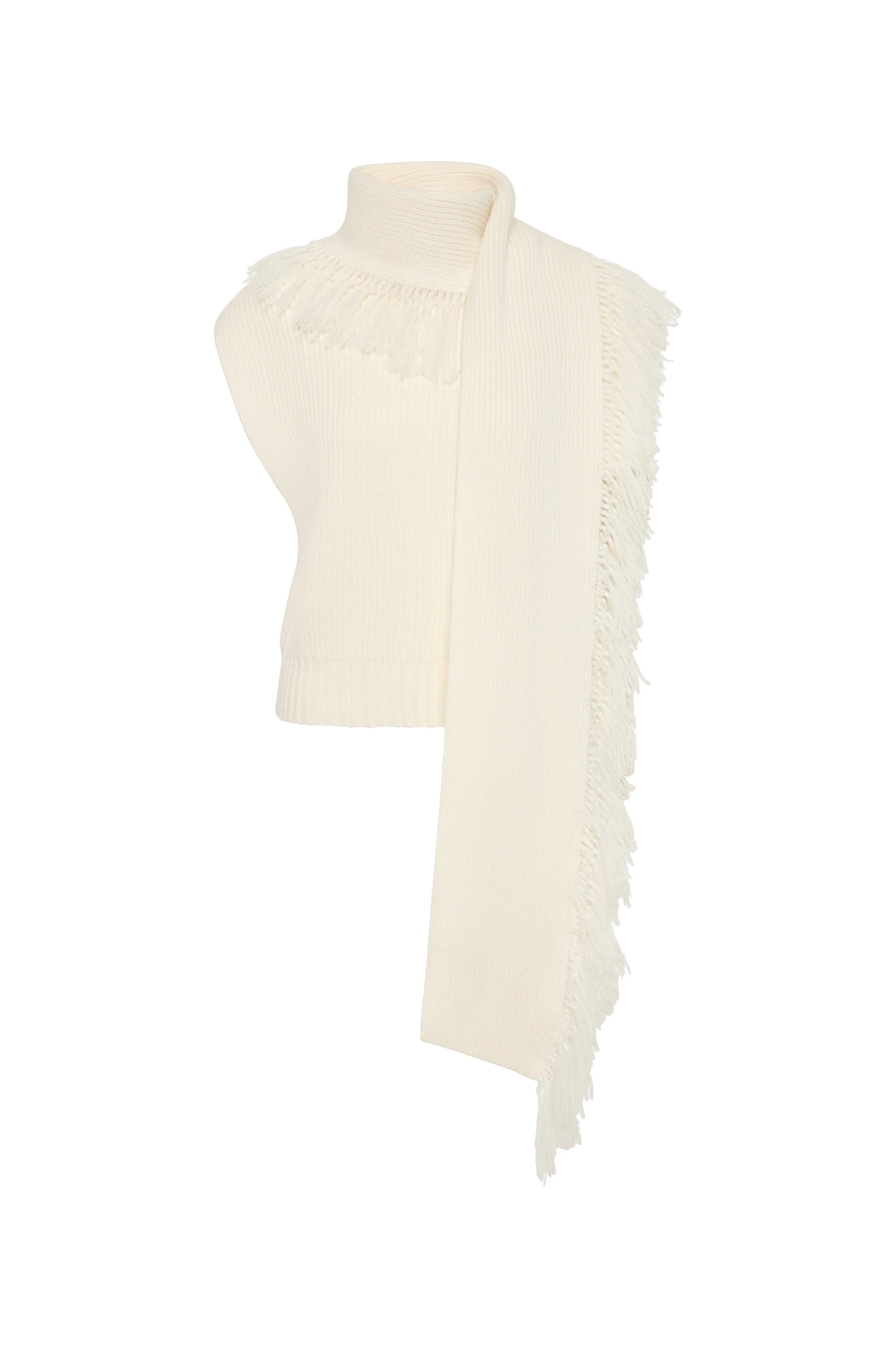 SIR the Label Livae Knitted Scarf Top in Ivory SIR the Label Livae Knitted Scarf Top in Ivory | Knitwear | Luxury Shoes