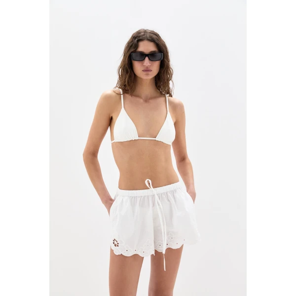 SIR the Label Louis String Triangle Top in Ivory | Bikini | Luxury Shoes 