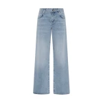 SIR the Label Lucia Straight Jean in Light Indigo | Denim | Luxury Shoes 
