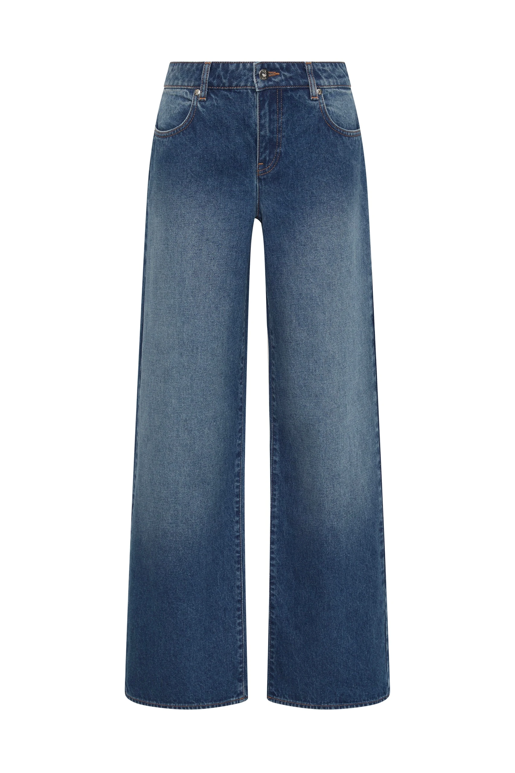 SIR the Label Lucia Straight Jean in Washed Indigo SIR the Label Lucia Straight Jean in Washed Indigo | Denim | Luxury Shoes