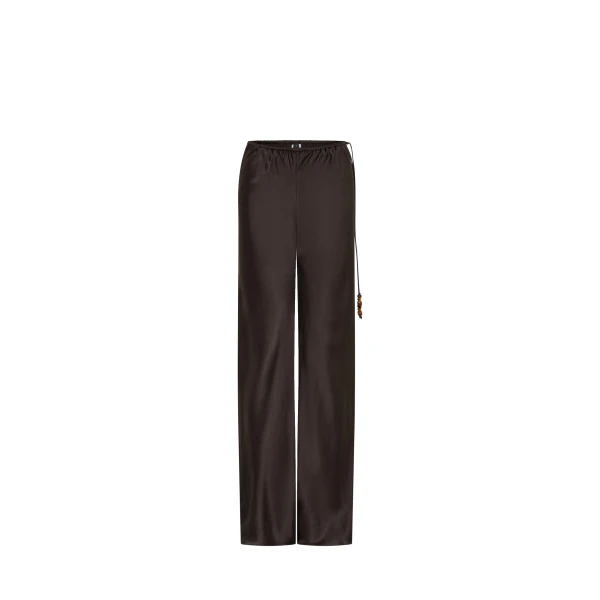 SIR the Label Lula Fringe Tie Top in Bitter Chocolate | Tops | Luxury Shoes 