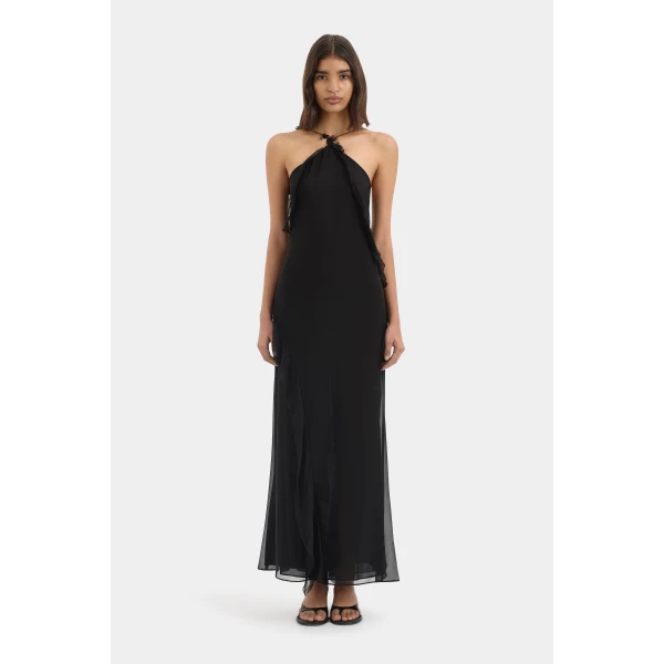 SIR the Label Lysia Halter Gown in Black | Evening Gowns | Luxury Shoes 
