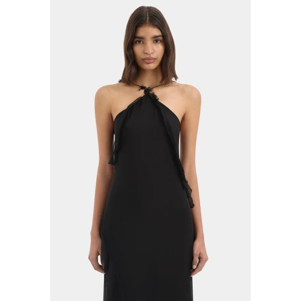 SIR the Label Lysia Halter Gown in Black | Evening Gowns | Luxury Shoes 