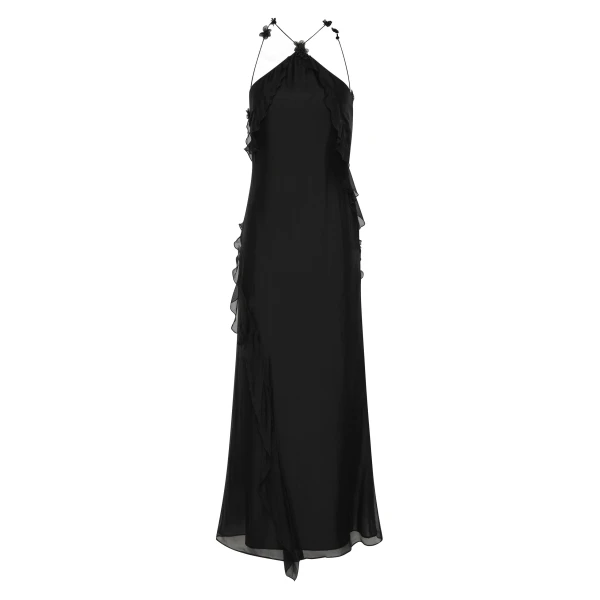 SIR the Label Lysia Halter Gown in Black | Evening Gowns | Luxury Shoes 