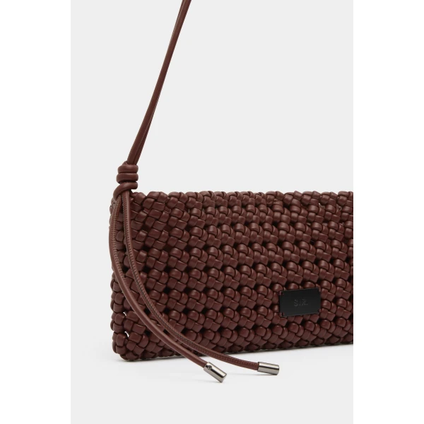 SIR the Label Macrame Bag in Bordeaux | Shoulder & Crossbody Bags | Luxury Shoes 