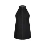 SIR the Label Malou Halter Top in Dark Grey | Sleeveless | Luxury Shoes 