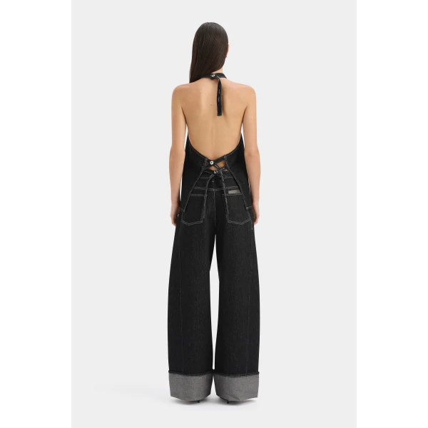 SIR the Label Malou Halter Top in Dark Grey | Sleeveless | Luxury Shoes 