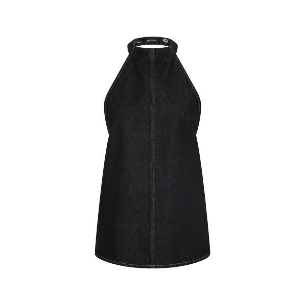 SIR the Label Malou Halter Top in Dark Grey | Sleeveless | Luxury Shoes 
