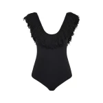 SIR the Label Marcelline Fringe Bodysuit in Black | Bodysuit | Luxury Shoes 