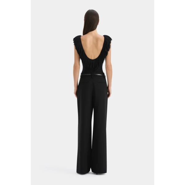 SIR the Label Marcelline Fringe Bodysuit in Black | Bodysuit | Luxury Shoes 