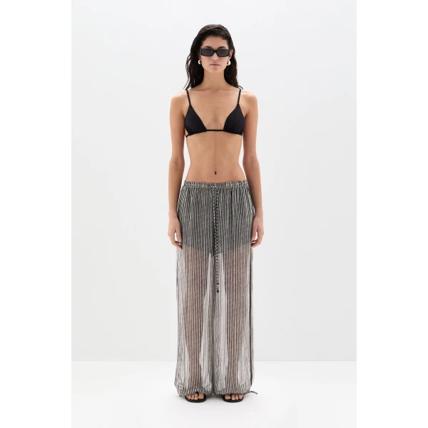 SIR the Label Marlowe Harem Pant in Monochrome Stripe | Pants | Luxury Shoes 