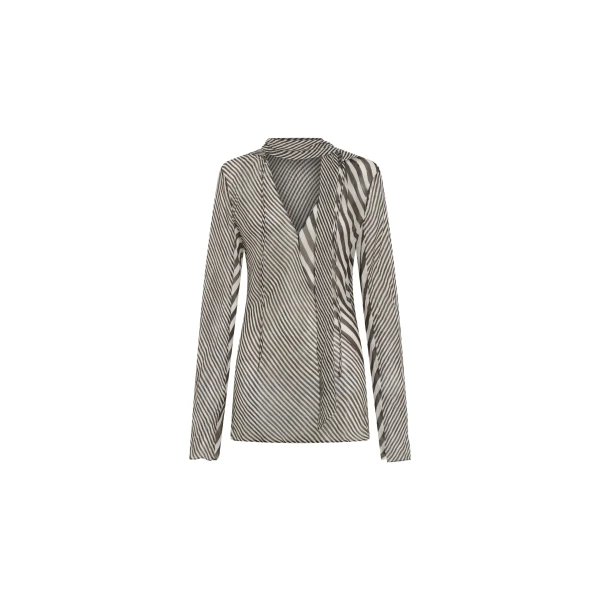 Marlowe Hooded Tunic in Monochrome Stripe