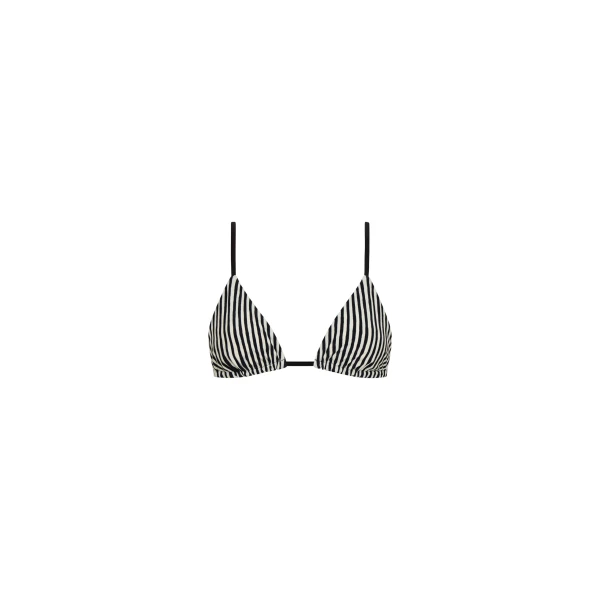SIR the Label Marlowe Reversible String Triangle Top in Monochrome Stripe | Bikini | Luxury Shoes 