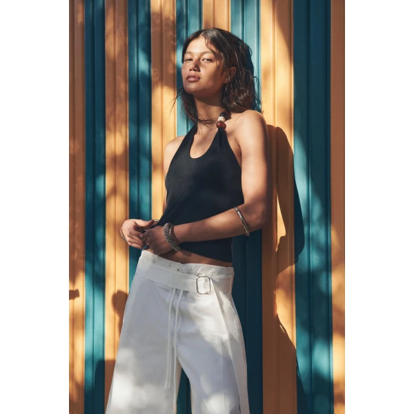 SIR the Label Matheo Beaded Tank in Black | Sleeveless | Luxury Shoes 