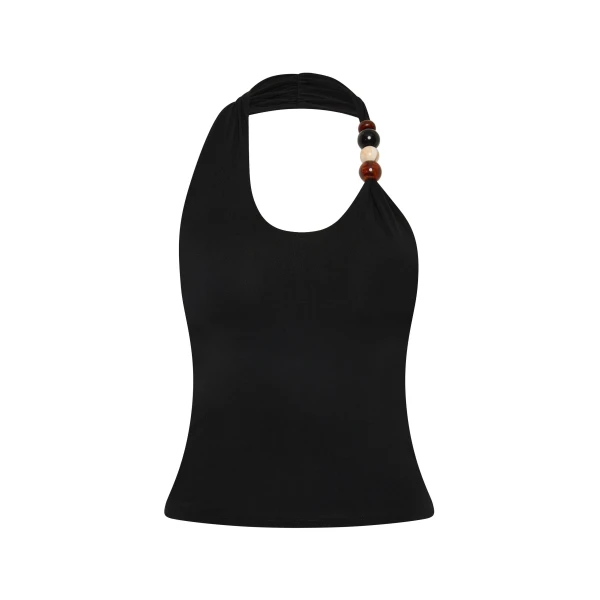 Matheo Beaded Tank in Black