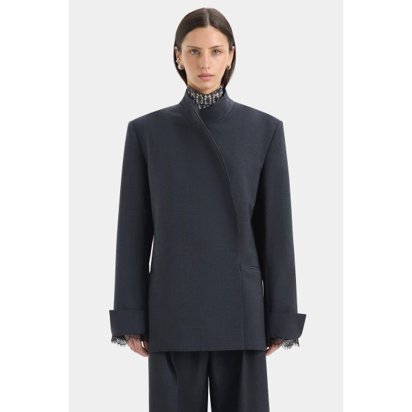 SIR the Label Mathias Oversized Blazer in Slate | Blazers | Luxury Shoes 