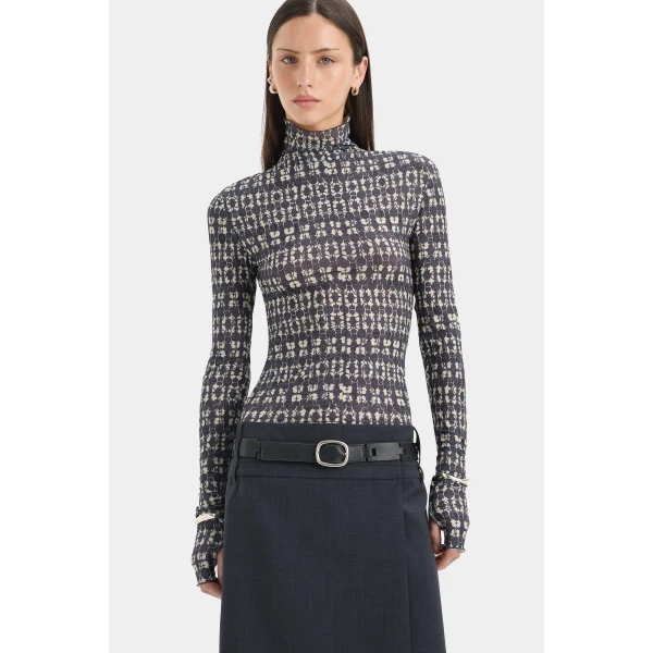 SIR the Label Mathias Tailored Midi Skirt in Slate | Midi Skirts | Luxury Shoes 