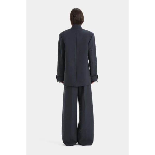 SIR the Label Mathias Wide Leg Trouser in Slate | Wide leg pants | Luxury Shoes 