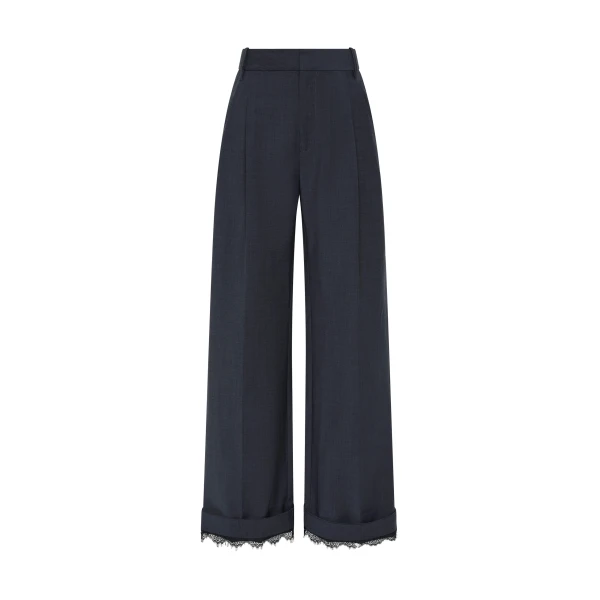 Mathias Wide Leg Trouser in Slate