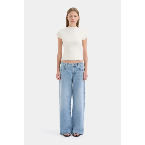 SIR the Label Mikkel Scoop Tank in Ivory | Sleeveless | Luxury Shoes 
