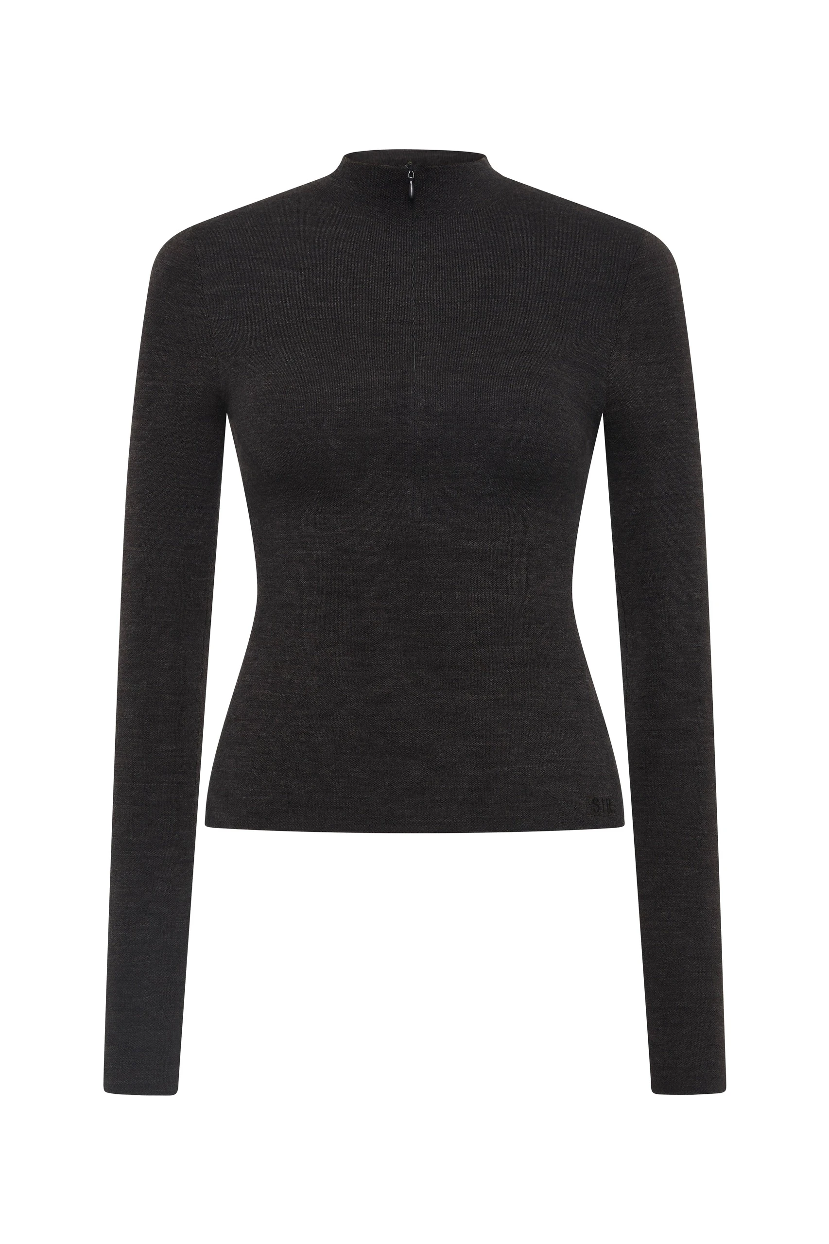 SIR the Label Mikkel Zip Long Sleeve Top in Marle SIR the Label Mikkel Zip Long Sleeve Top in Marle | Long Sleeve | Luxury Shoes