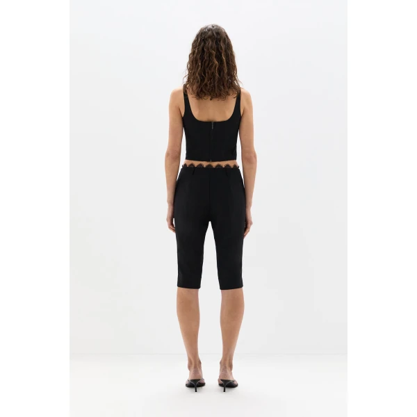SIR the Label Miller Fitted Bodice in Black | Cropped Top | Luxury Shoes 