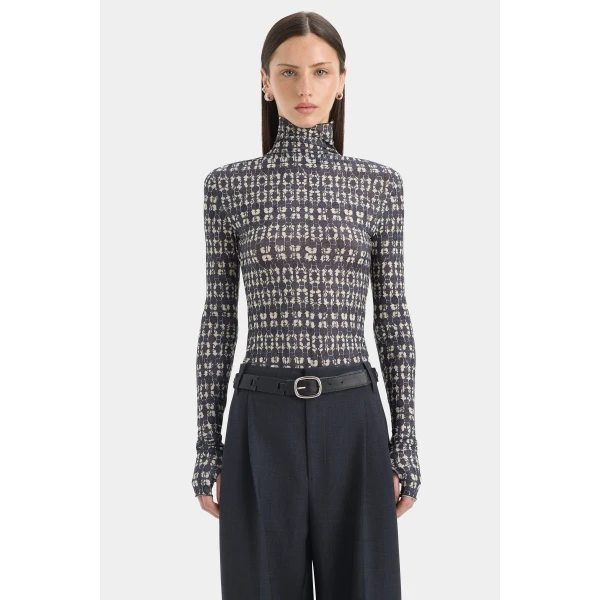 SIR the Label Millie Long Sleeve Top in Tisso Stone | Long Sleeve | Luxury Shoes 