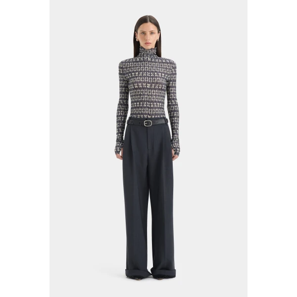 SIR the Label Millie Long Sleeve Top in Tisso Stone | Long Sleeve | Luxury Shoes 