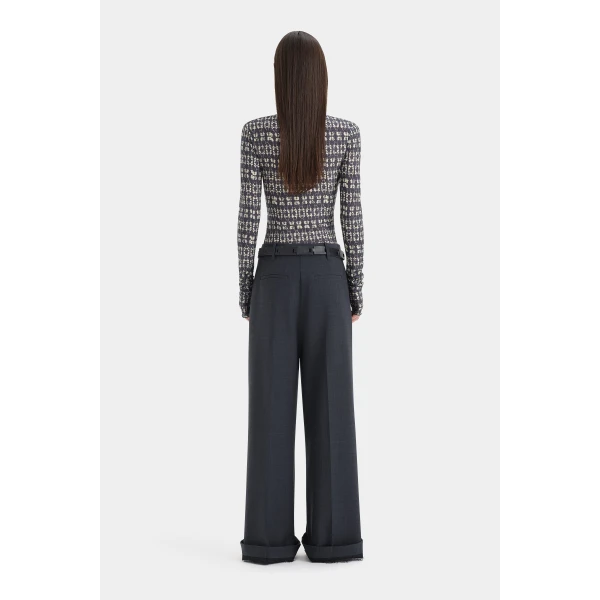 SIR the Label Millie Long Sleeve Top in Tisso Stone | Long Sleeve | Luxury Shoes 